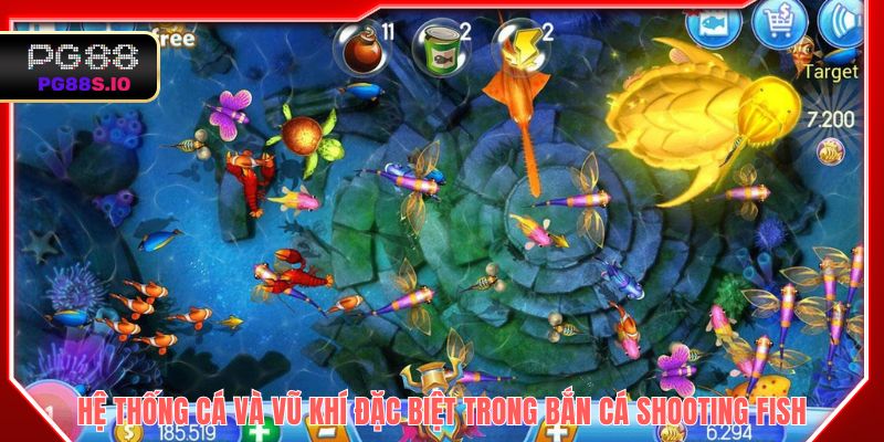 Hệ thống cá và vũ khí đặc biệt trong Bắn cá Shooting Fish